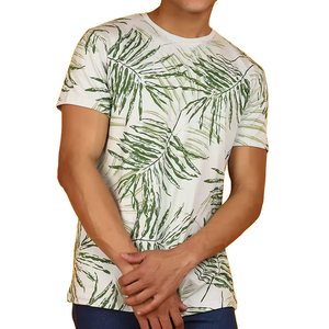 Camisetas Personalizadas de Poliéster/Algodón para Hombre, Impresión DTG, Transpirables, Cuello Redondo, Tela de Lona, Diseño OEM, Impresión Personalizada para Exteriores - Product Image 1