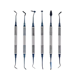 Juego de Instrumentos Dentales Premium de Titanio Azul para Restauraciones, Kit de Escultura de Acero Inoxidable Antiadherente - Product Image 1