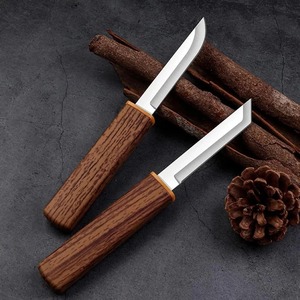 Cuchillo de acero inoxidable de doble y una sola cara para exteriores, mini cuchillo portátil multiusos para bushcraft y camping. - Product Image 5