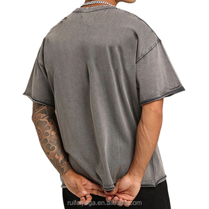 Custom Designed Vintage Hip Hop Oversized Breathable Eco-Friendly Short Sleeve <b>T</b>-<b>Shirt</b> for Men 100% Cotton <b>Long</b> <b>Length</b> - Product Image 4