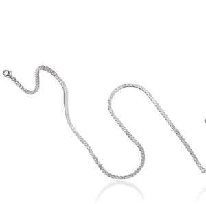 Collier tennis en diamant de laboratoire rond brillant certifié VVS VVS de couleur DEF, en argent sterling 925 et or massif 18 carats, idéal pour les fiançailles - Product Image 2