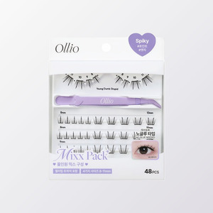 Extensions de cils colorées Ollio, pack mixte sans colle, extensions de cils pointus UV - Product Image 2