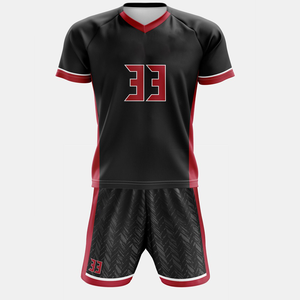 Ensemble d'uniformes de lacrosse personnalisés sublimés, maillot et short noirs de performance avec accents d'équipe roses et bleus - Product Image 4