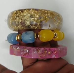 High Quality Waterproof <b>Resin</b> Bangles Women Customizable Colors Logo Durable Lightweight - Product Image 1