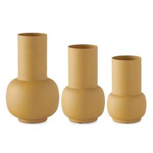 Vase à fleurs moderne à col haut en gros |   Pot de fleurs en céramique finition mate pour la décoration d'hôtel et de bureau, vase décoratif aux tons terreux en 3 tailles - Product Image 1