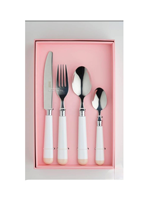 Artisanat de qualité supérieure, ensemble de couverts en acier inoxydable avec manche en résine de luxe, style contemporain, option de logo personnalisé, en stock pour les fêtes et les mariages