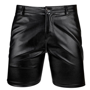 Shorts en cuir pour hommes, marque privée, couleur unie, décontractés, mi-longs, respirants, séchage rapide, service OEM, écologiques, haute qualité - Product Image 1