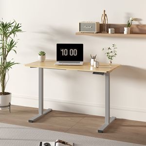 Scrivania Elettrica Regolabile in Altezza 48 x 24 Pollici, Postazione di Lavoro per Casa e Ufficio, Telaio Grigio, Scrivania Sit-Stand - Product Image 1
