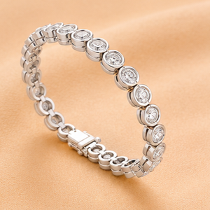 Pulsera de Plata 14K con Diseño de Racimo de Diamantes Celestial Harmony para Mujer, Joyería Fina de Lujo, Regalo - Product Image 3
