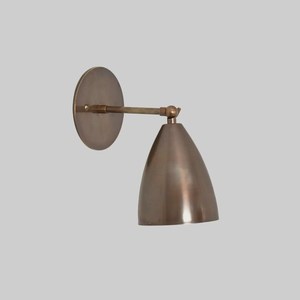 Brass <b>Wall</b> <b>Sconce</b> Geometric Cone Shape Minimalist Design Indoor <b>Lighting</b> for Living Room Durable Home Decor - Product Image 1