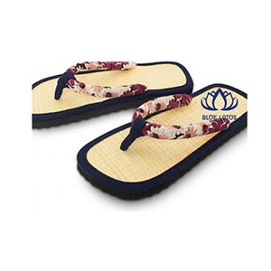 Chaussons en jonc de mer personnalisés de haute qualité avec logo, écologiques, pour l'intérieur, vente en gros pour hôtels - Product Image 1