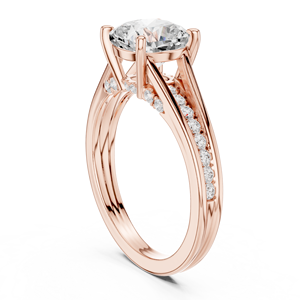 Luxury Cushion Cut Diamond Engagement <b>Ring</b> <b>Split</b> Shank Pave Set 18K Gold <b>Ring</b> for Women - Product Image 3
