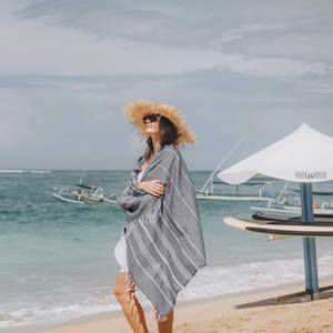 ผ้าขนหนูชายหาดตุรกี ป้องกันทราย หรูหรา ปักลายส่วนตัว ชุดผ้าขนหนูอาบน้ำสั่งทำพิเศษ ขายส่งจำนวนมาก Pestemal ผ้าฝ้าย 100% ย้อมเส้นด้าย - Product Image 5
