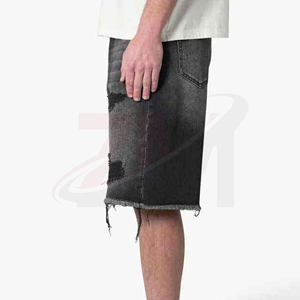 Shorts de Mezclilla Lisos para Hombre de Alta Calidad, Shorts de Jean Lavados Personalizados, Proveedor de Ropa al por Mayor, 100% Algodón - Product Image 2