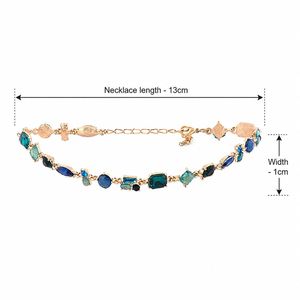 Collar de Tenis con Cristales Multicolores y Baño de Oro Antideslustre para Mujeres y Niñas - Product Image 3