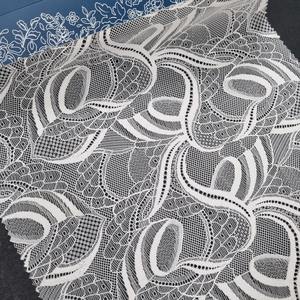 Lightweight Large Floral Stretch <b>Lace</b> Fabric 147cm Nylon Spandex <b>Elastic</b> Warp Knit Customized Color Custom Designs Accepted for - Product Image 2