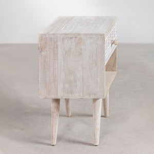 Mesita de noche Vandana Amber Element de madera de mango con almacenamiento - Product Image 4