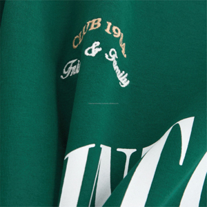 T-shirt en coton vert pour homme Saint Louis, manches courtes, col rond, imprimé lettres, coupe classique - Product Image 6