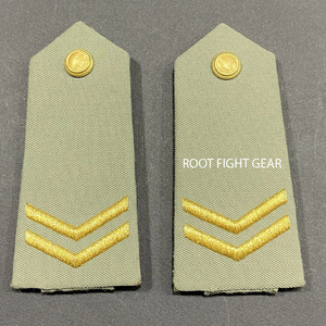 Albania Uniform Epaulet Shoulder Badge Customized Colors Embroidered Safety <b>Pin</b> <b>Sew</b>-On High Quality Bullion Wire - Product Image 1