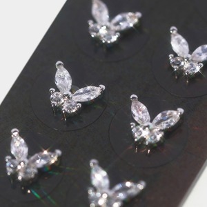 [W Island] Glossy Muse Ear Decoration Patches <b>Flower</b> Jewel Transparent Waterproof 72-Hour Wear Beauty <b>Stickers</b> - Product Image 1