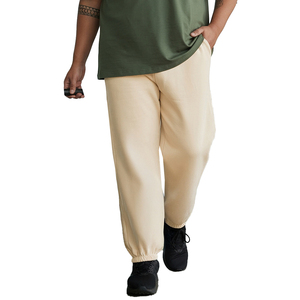 Pantalones deportivos holgados de algodón con logotipo personalizado para hombre, pantalones de chándal de talla grande, OEM, estilo urbano, con puños elásticos, unisex - Product Image 2