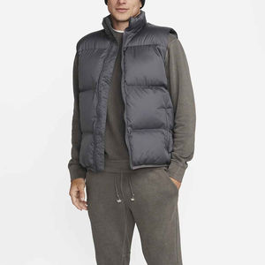 OEM New Arrival Customized Color Breathable Winter Zipper Style Puffer Men's Outer Wear Casual Sleeveless <b>Vest</b> - Product Image 3