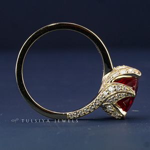 Anillo de Diamantes de Lujo de 14K con Diamantes Cultivados en Laboratorio para Mujer, Anillo de Compromiso y Boda Clásico con Diamantes Sintéticos Brillantes, Joyería Elegante - Product Image 6