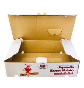 Boîte en carton ondulé auto-érectrice de style basique pour patates douces, personnalisable, en matériaux recyclés, pour l'agriculture et l'alimentation - Product Image 4