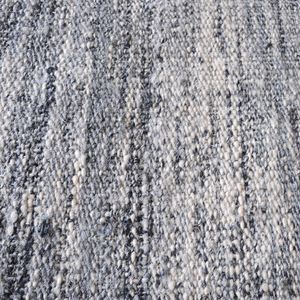 Tapis d'intérieur gris en laine tissée plate, uni, avec franges tressées, texture moderne, envers en latex, pour salon, chambre à coucher, décoration intérieure - Product Image 2