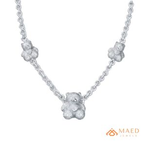 Collier pendentif ours en argent sterling et moissanite, bijoux de mode, chaîne fine, style élégant pour hommes et femmes, New York City - Product Image 1