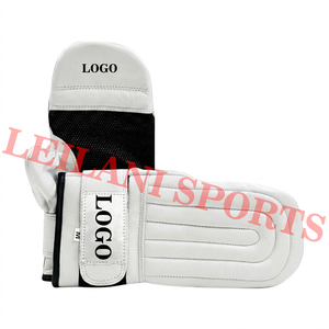 Gants de boxe, de frappe et de MMA en cuir PU, avec logo personnalisé, pour entraînement de kick-boxing, anti-humidité, à doigts complets et fermeture auto-agrippante - Product Image 4
