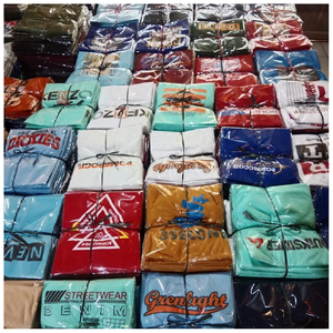 Lot de T-shirts à épaules tombantes en coton premium, unis et vierges, provenant du Bangladesh, issus d'une commande d'exportation annulée, en liquidation, pour hommes - Product Image 1