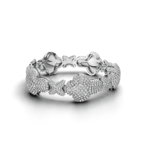 Hip Hop Iced Clover <b>Bracelet</b> Men Women 925 Sterling <b>Silver</b> Rhodium Plated Moissanite Butterfly Link Gift L - Product Image 2