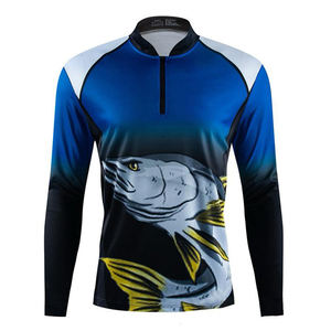 T-shirts de pêche personnalisés en gros, fabricant OEM, fournisseur de marques privées, production en vrac, protection UV, vêtements de sport respirants - Product Image 5