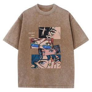 T-shirt ample et respirant pour homme, à épaules tombantes, manches courtes, en coton, style décontracté, streetwear, avec motif graphique - Product Image 2