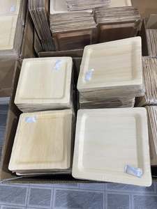 Palm Leaf <b>Disposable</b> <b>Plate</b> Bowl Spoon Set Biodegradable Dinnerware Rectangular Meal Tray for Restaurant Home Use - Product Image 4