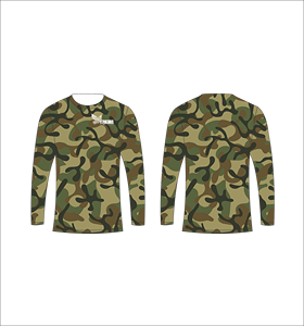 T-shirt à manches longues personnalisé motif camouflage forestier, anti-humidité, haute performance, pour entraînement sportif, haut de sport durable pour le fitness - Product Image 1