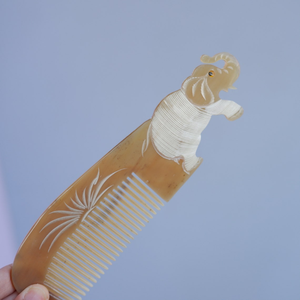 Peine para el Cabello Hecho a Mano con Cuerno Genuino de Búfalo en Forma de Elefante, Peine de Cuerno Natural para Peinado, Peine Decorativo para el Cuidado de la Belleza, Regalo al por Mayor - Product Image 5