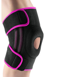 Rodillera Ergonómica Gris con Triple Correa Ajustable y Rótula Abierta para Estabilidad Articular Deportiva - Product Image 3