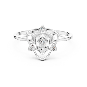 Anillos minimalistas de oro macizo de 14k con diamantes de corte redondo para mujer, para regalo, compromiso, aniversario, boda - Product Image 5