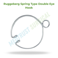 Ruggeberg Spring Type Double Eye Hook Instrument obstétrical vétérinaire pour l'assistance au calvage des bovins