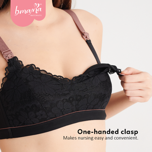 Soutien-gorge de maternité et d'allaitement noir en latex doux, respirant, sans armatures, sans coutures, confortable, style quotidien, vente en gros - Product Image 2