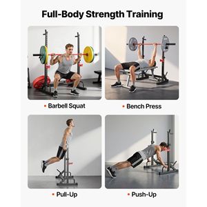 Jaula de potencia para gimnasio en casa, soporte para sentadillas con altura y anchura ajustables, 550 libras, equipo de entrenamiento, bancos y soportes para entrenamiento de fuerza - Product Image 3