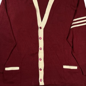 Cardigan tricoté grec pour homme, marron et crème, à manches longues, avec fermeture boutonnée, pour l'automne et l'hiver - Product Image 3