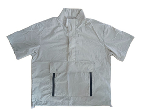 Ensemble coupe-vent deux pièces personnalisé pour homme avec fermeture éclair, short et veste en nylon réfléchissant - Product Image 4