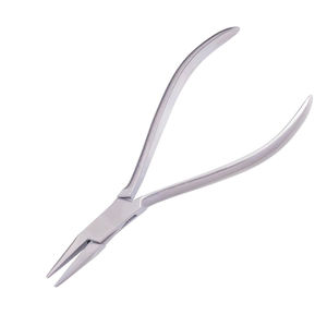 Pince plate professionnelle en acier inoxydable plaqué argent pour la manipulation de fils de piercing au nombril et la fabrication de bijoux corporels - Product Image 2
