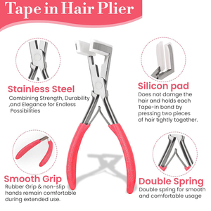 Kit d'extension de cheveux multifonctionnel en acier inoxydable japonais avec pinces et micro-anneaux pour le retrait des liens à la kératine 17 cm - Product Image 5