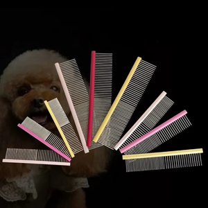 Peigne pour animaux de compagnie coloré en acier inoxydable de haute qualité, peigne de toilettage pour chiens, éliminateur de poils de chiot, nettoyage de la peinture piano, nouveau design - Product Image 3