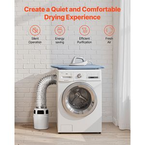 Kit di Ventilazione per Asciugatrice da Interno 3 in 1 di Qualità Premium, Tubo di Scarico Estensibile da 4 Pollici e 5 Piedi con Secchio, Attrezzatura per Asciugatura - Product Image 6