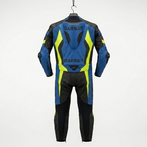Combinaison de course moto personnalisée en cuir OEM, équipement de moto perforé en cuir de vachette pour piste, vêtements de protection pour motards en gros - Product Image 2